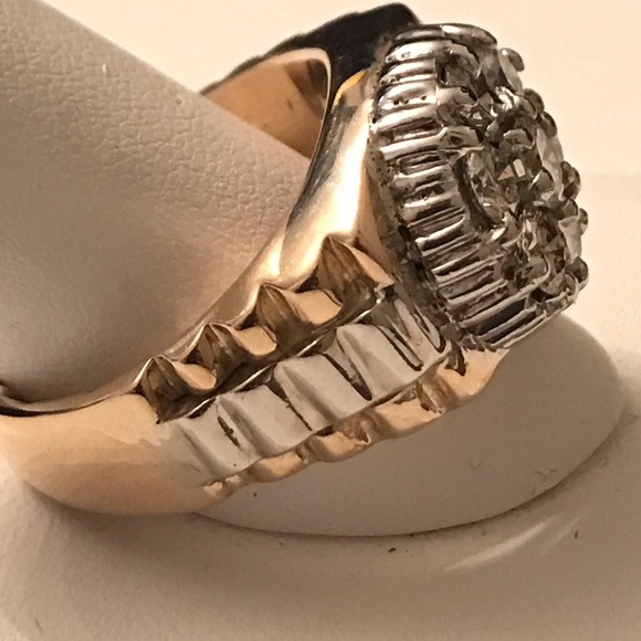 SOLD 30g 14K men’s ky cluster over 2ct total - Picture 3 of 8